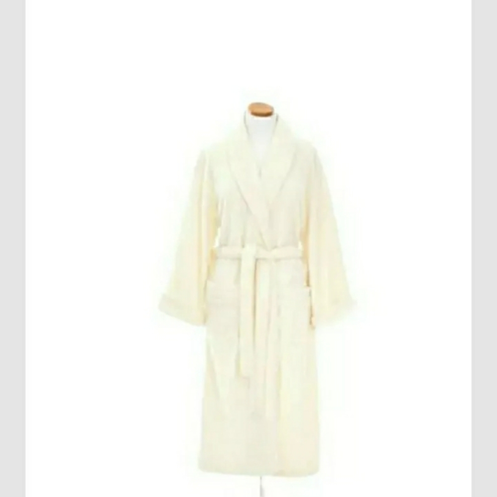 Womens Jackylin intimates Ivory  plush sx XL warm snuggly plush Robe Sleepwear